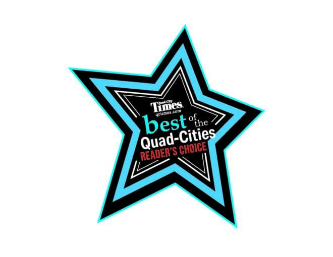 The logo best of the quad cities reader's choice for Concept by Iowa Hearing. 